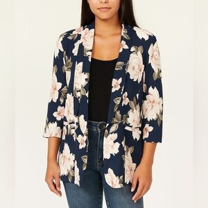 Dynamite Navy Floral Blazer Medium